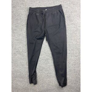 Zyia Active jogger Pants Men's Medium Black Zip Ankle Pull On Drawstring